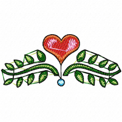Hearts Embroidery Design 12